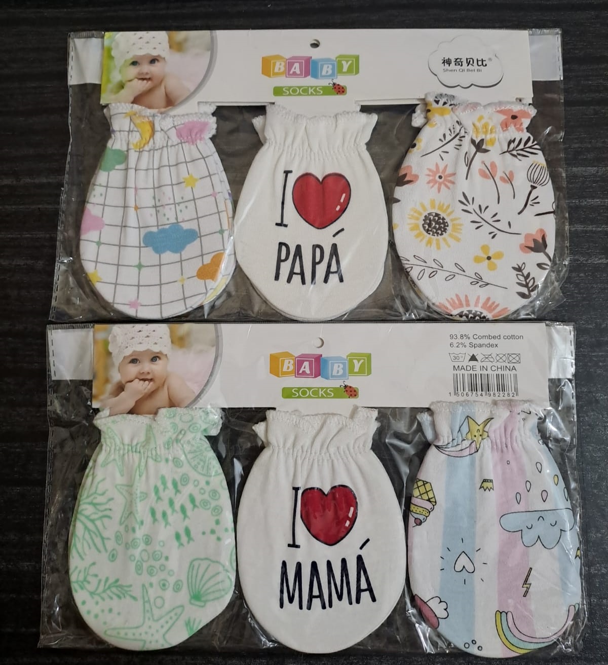 Picture of Baby Hand Gloves, Baby hand socks  1 pair 0-6 Months(China)