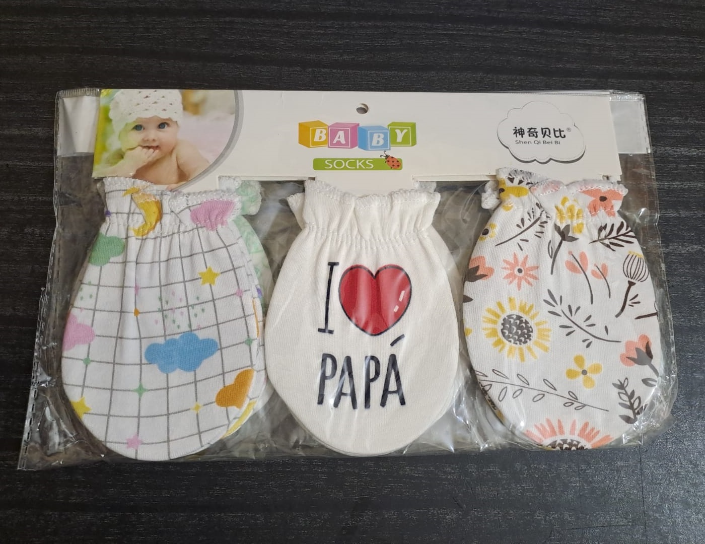 Picture of Baby Hand Gloves, Baby hand socks  1 pair 0-6 Months(China)