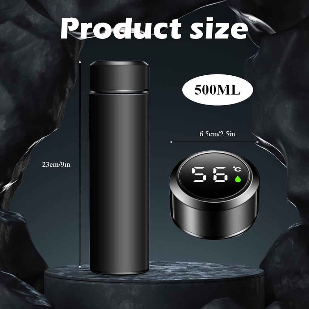 Picture of Smart Vacuum Flask with LED Temperature Display – Stainless Steel, Insulated Hot & Cold Water Bottle