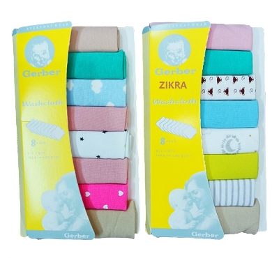 Picture of Baby Face Towel or Baby Wash cloth 8-Pcs Set