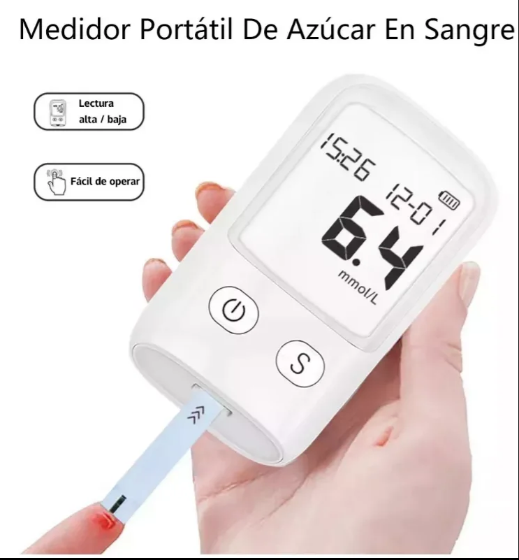 Picture of Smart Glucometer Blood Glucose / Sugar Test Meter / Blood Sugar Meter Diabetes Test Machine Blood Glucose Monitoring System | 50 Pcs free strips