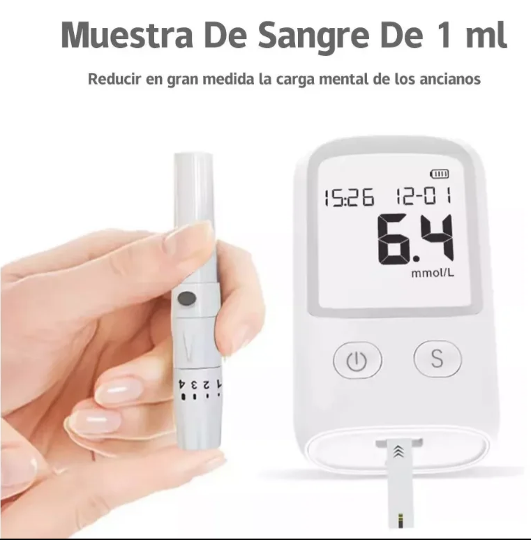 Picture of Smart Glucometer Blood Glucose / Sugar Test Meter / Blood Sugar Meter Diabetes Test Machine Blood Glucose Monitoring System | 50 Pcs free strips
