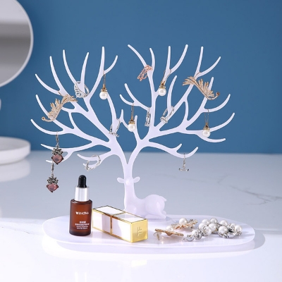 Picture of Unique Tree Design Jewelry Stand – Keep Your Accessories Tidy ( White )