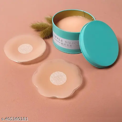 Picture of Women Silicone Nipple Stickers Anti-bump Chest Pad Lift Nipple Cover Pads 1-Pair ( Skin Colo )