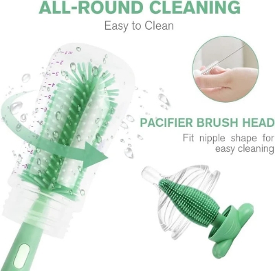 Picture of Silicone Baby Bottle Cleaning Brush Set – 3-in-1 Deep Clean Kit