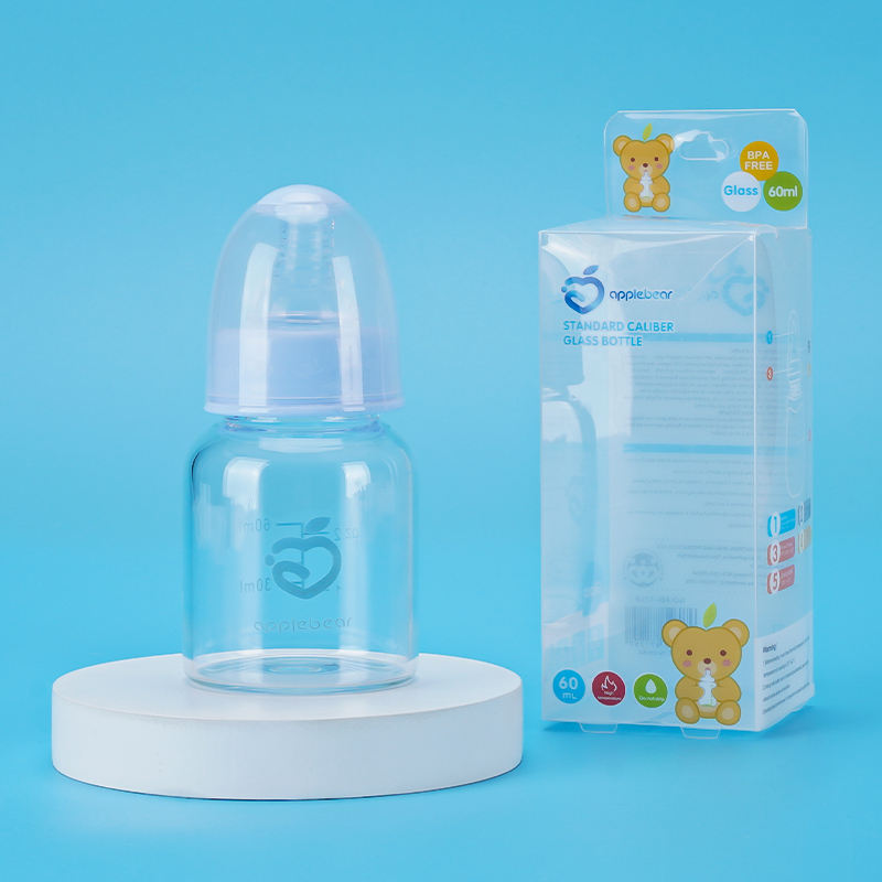 Picture of Apple Bear Premium Glass Feeder – Safe & Heat-Resistant Baby Bottle-60Ml