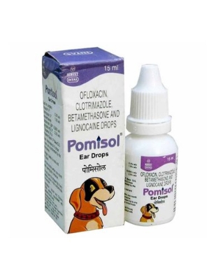 Picture of Intas Pomisol Veterinary Ear Drops For Cat & Dog 15ML