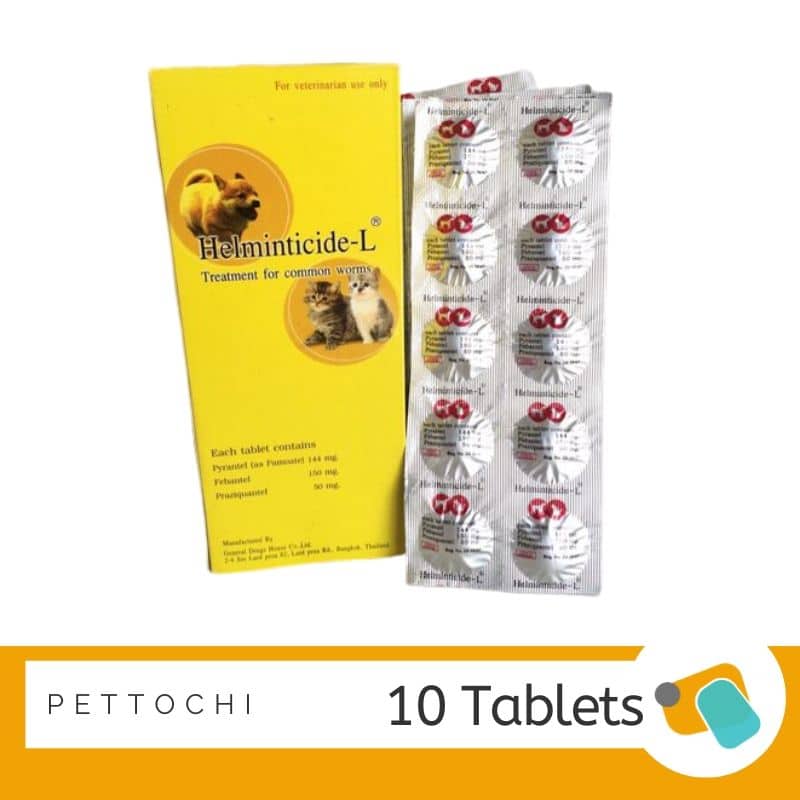 Picture of Helminticide-L Pet Cat Dog Deworming Tablet (10 pcs Tablet)