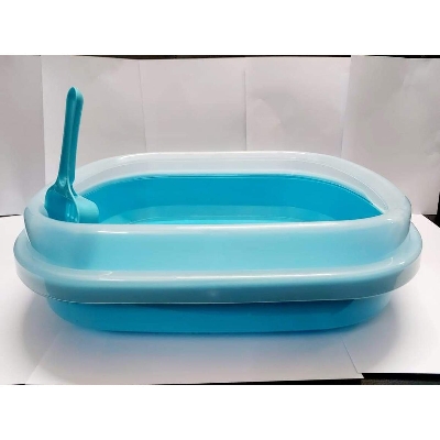 Picture of Cat Litter Box with Scoop - Pink & Blue