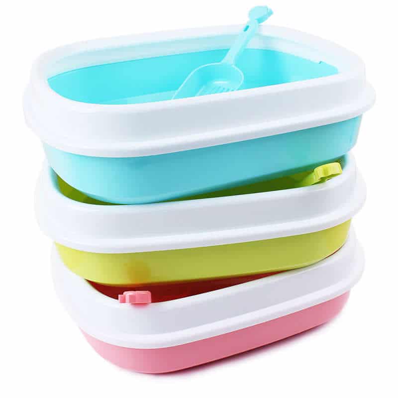 Picture of Cat Litter Box with Scoop - Pink & Blue