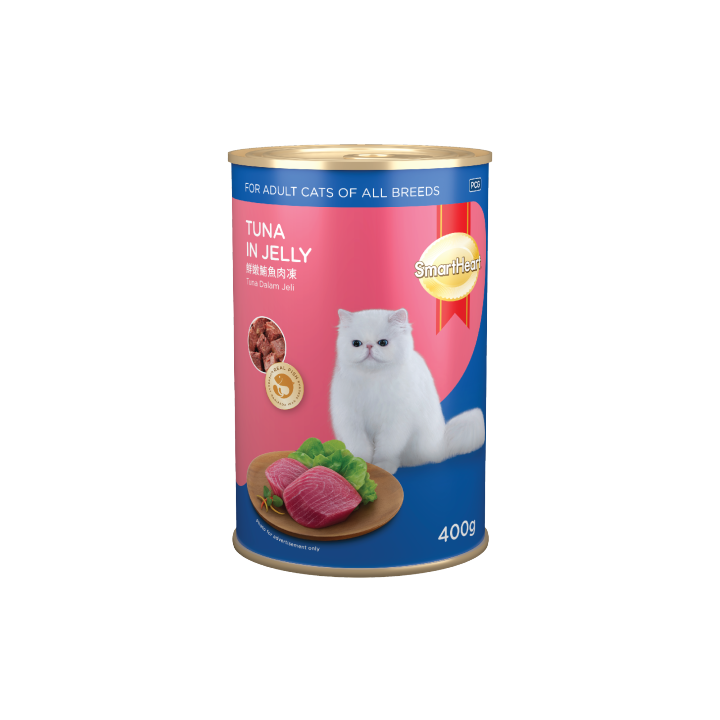 Picture of SEAFOOD PLATTER TUNA IN JELLY 400GRM CAT WET CAN FOOD