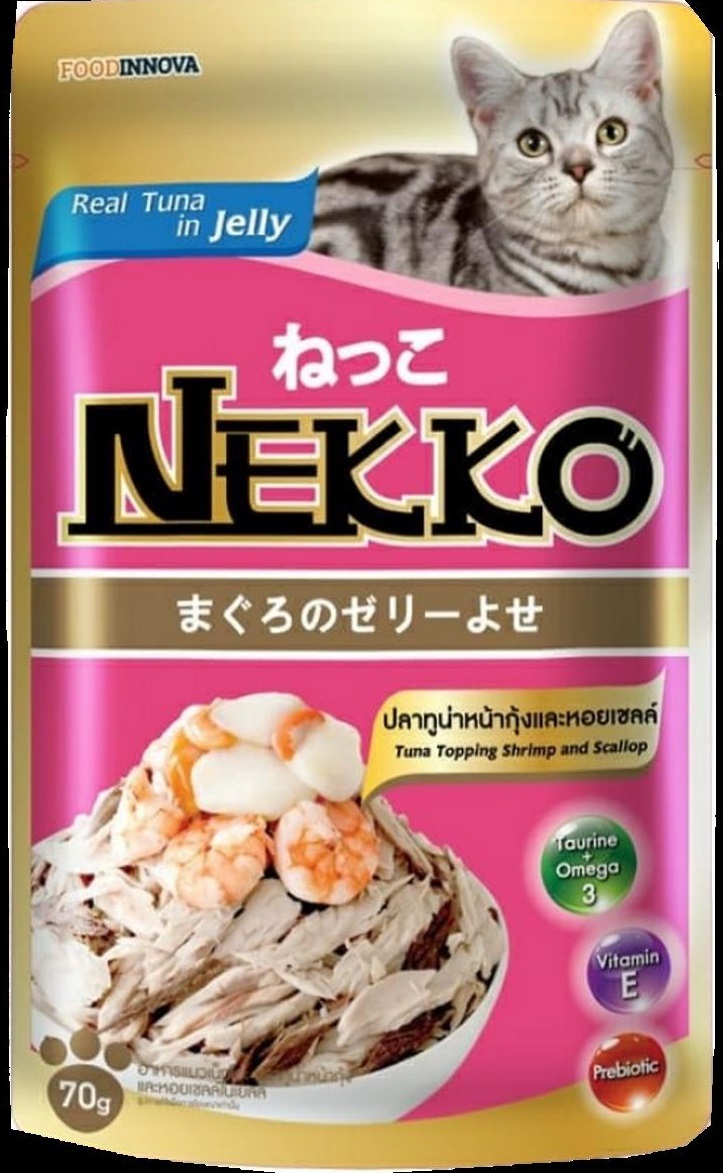 Picture of Nekko Cat Food Tuna Topping Shrimp & Scallop- 70gm