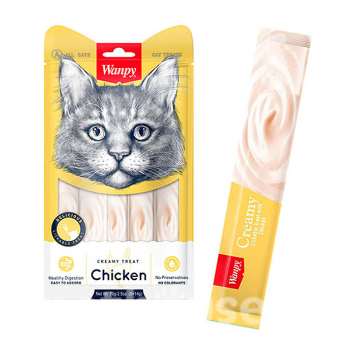 Picture of Wanpy Creamy Treat TUNA & CRAB 5pc Pack 70g (5×14g)