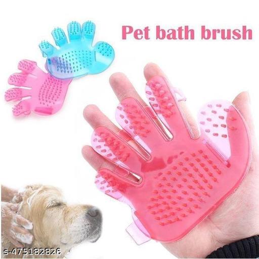 Picture of Pet Bath Glove Brush Body Scrub Dog Cat shower brush