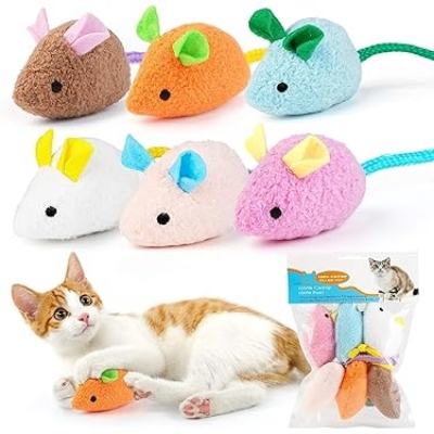 Picture of 1pcs Pet Cat Toys Mice, Cat Toy Mouse, Pet Toys for Cats, Cat Catcher for Feather Tails