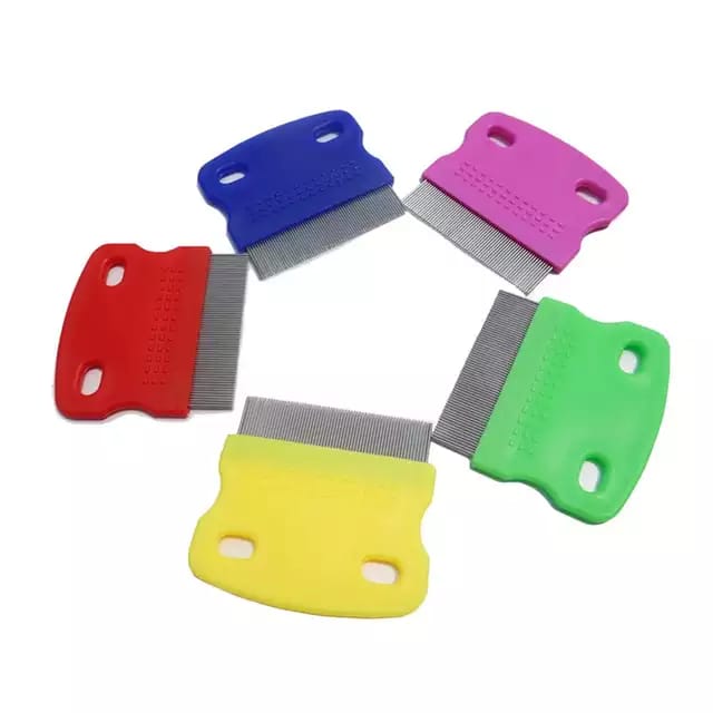 Picture of Hair Lice Comb Brushes Terminator Fine Egg Dust Nit Free Removal Stainless Steel Lice Comb