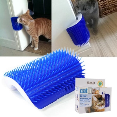 Picture of Cat Self Groomer Brush || Cat Massage Device with catnip