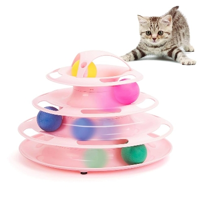 Picture of New Design Interactive Plastic Pet Cat Disk Scratcher Toy Cat Toys