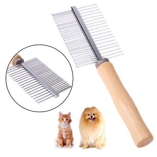 Picture of Double Sided Wooden Dog Cat Hair Comb
