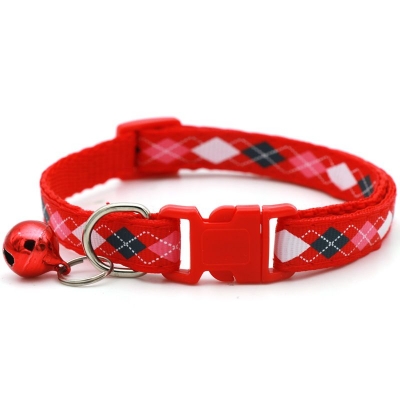 Picture of Diamond design cat collar belt - Red