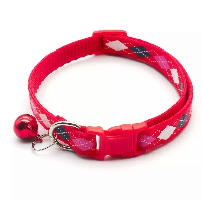 Picture of Diamond design cat collar belt - Red