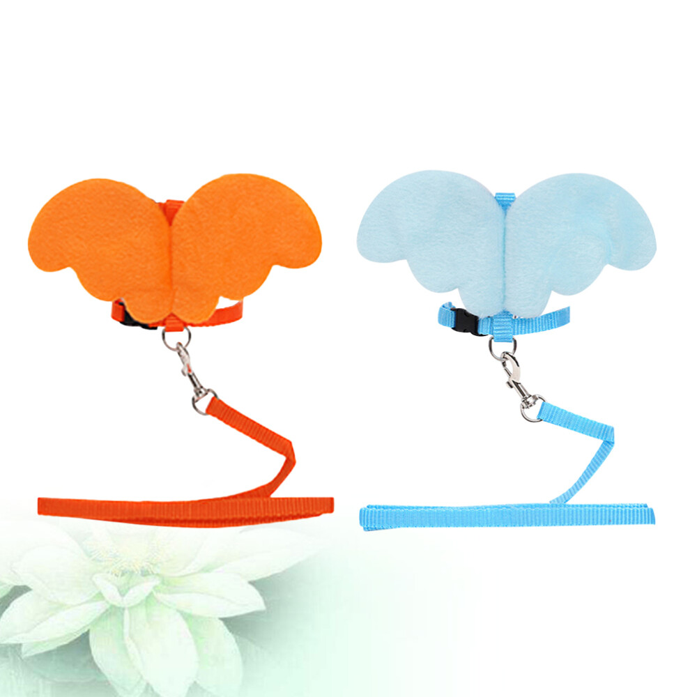 Picture of Pet Small Cat Belt Harness Nylon Leash Beautiful Angel Wing Dog-Harness-Leash-Pink