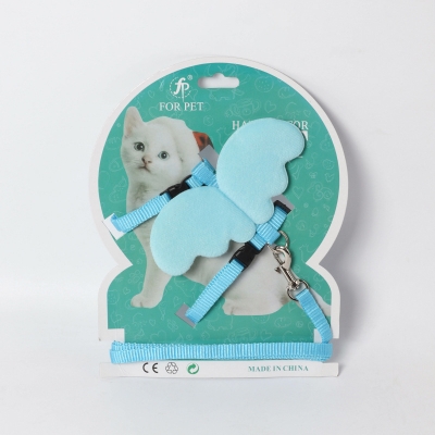 Picture of Little Angel Traction Rope Chest Strap Dog Cat Puppy Traction Ropes Cat Harness And Leash Set Cats Harnesses Blue
