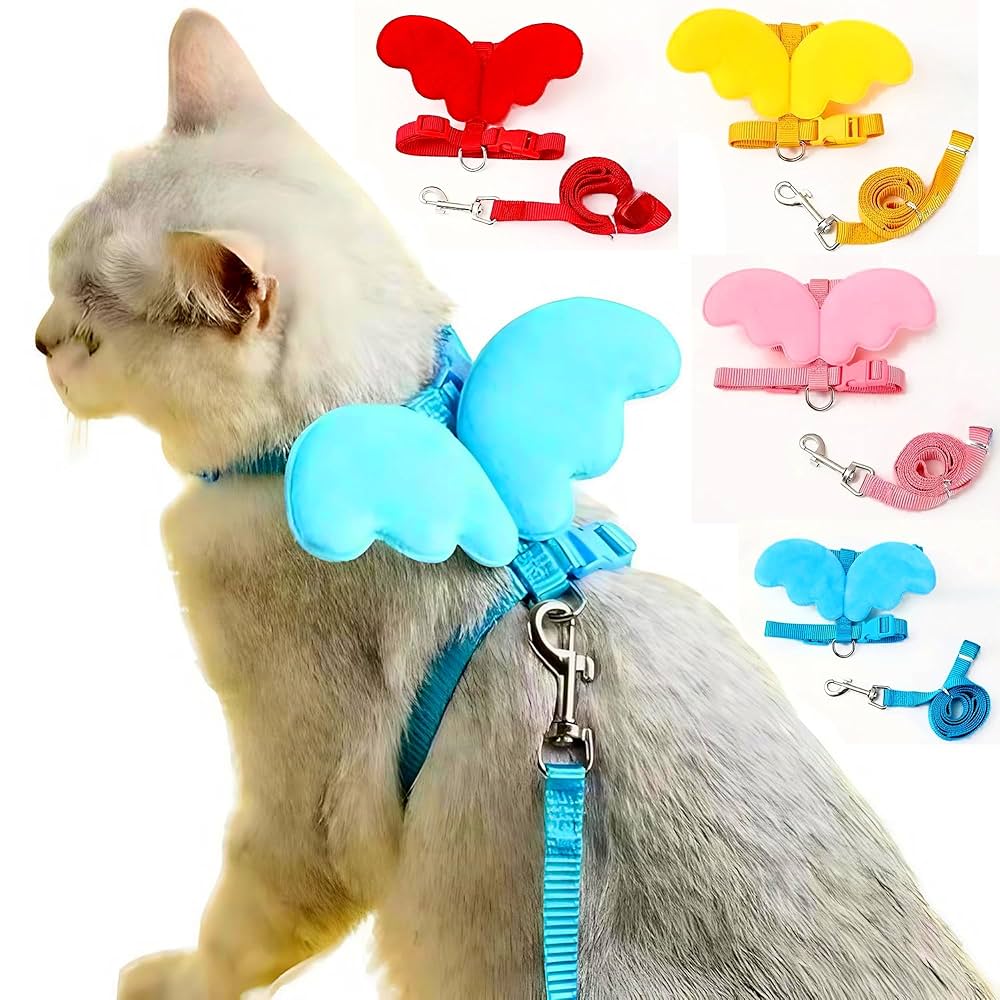 Picture of Little Angel Traction Rope Chest Strap Dog Cat Puppy Traction Ropes Cat Harness And Leash Set Cats Harnesses Blue