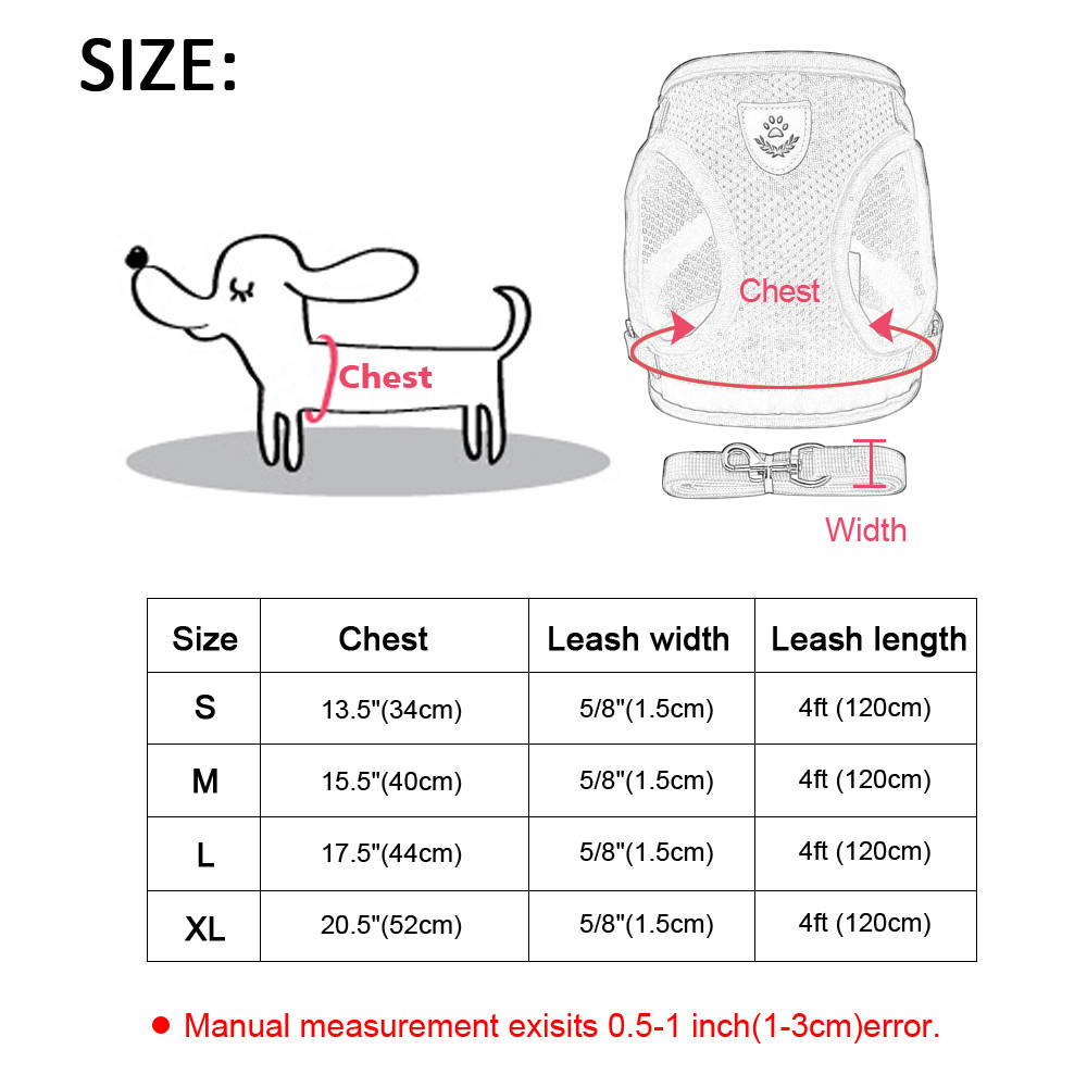 Picture of Cat Pet Kitten Cats/Dogs Puppy Harness & Leash Breathable Reflective -Random (S Size)