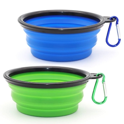 Picture of Collapsible cat and Dog Bowl, 1 Pack Foldable Pet Travel Bowl, for Outdoor Camping Pet Food Water Bowl