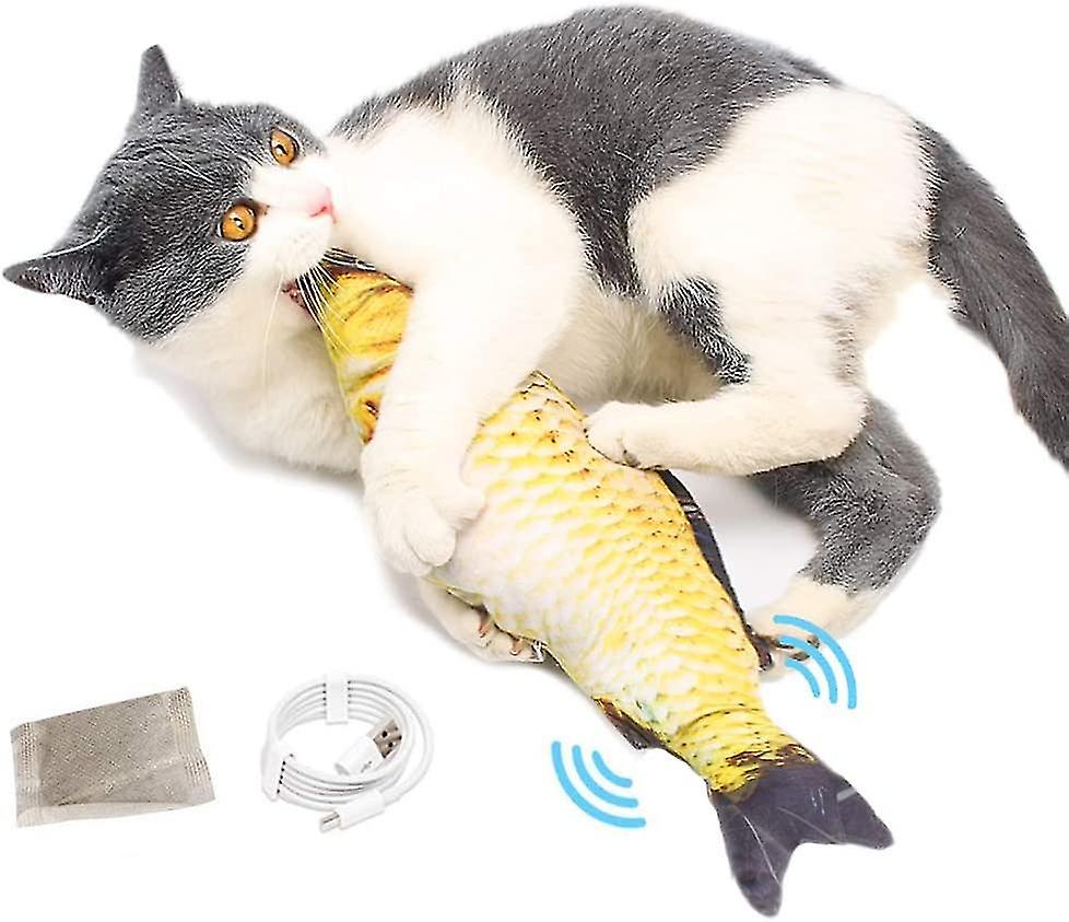 Picture of Non-Electric Fish Toy Realistic Plush Simulation Fish Funny Interactive Pets Pillow fish