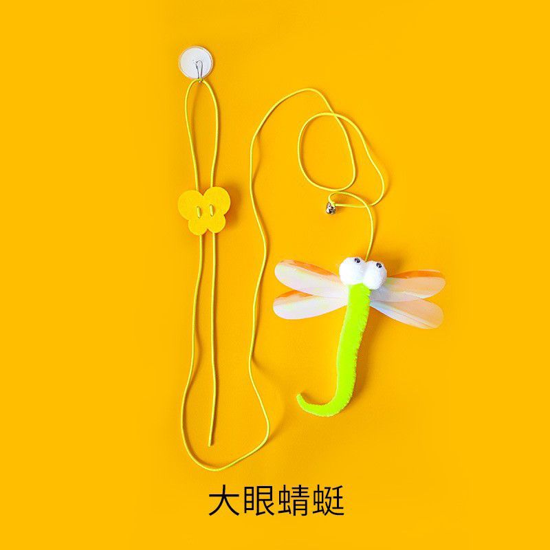 Picture of Self-healing elastic cat toy feather bell, cat amusing stick, door hanging swing, little mouse toy cat to relieve boredom (gass foring)