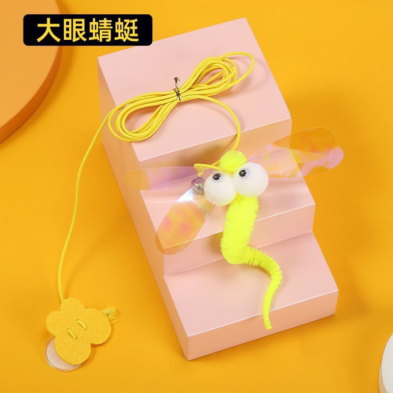 Picture of Self-healing elastic cat toy feather bell, cat amusing stick, door hanging swing, little mouse toy cat to relieve boredom (gass foring)