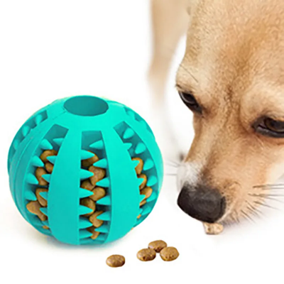 Picture of Toy for Indoor Pets, Pet Dog Toy Interactive Rubber Balls for Small Large Dogs Puppy Cat Chewing Toys Pet Teeth Cleaning Indestructible Dog Food Ball