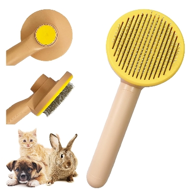 Picture of Cat Brush Pet Comb Self Cleaning Slicker Brush Remove Hair Grooming