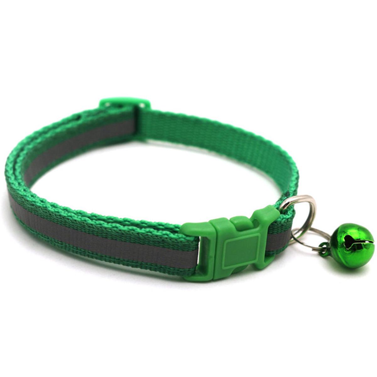 Picture of Adjustable Reflective Pet Cat Collar With Bell Puppy Neck Strap Soft For Small Dog Collars Cat Belt