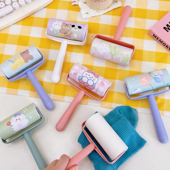 Picture of Lint Roller Tearable Strong Adhesion Efficient Multifunctional Clothing Cleaner Mini Pet Hair Clothes Carpet Dust Sticky Paper Roller for Bedroom