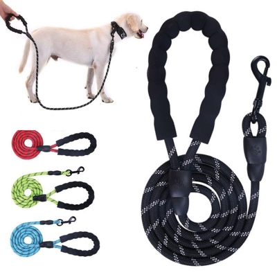 Picture of Pet Dog Nylon Adjustable Loop Training Lead Collar Leash Traction Rope
