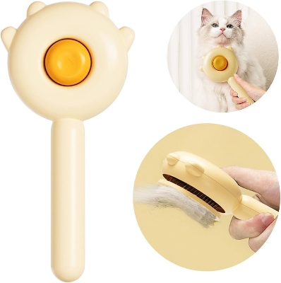 Picture of Cat & Dog Grooming Brush, pet comb, self cleaning, hair remover Cat brush,dog & rabbit