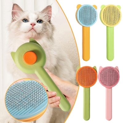 Picture of Cat & Dog Grooming Brush, pet comb, self cleaning, hair remover Cat brush,dog & rabbit