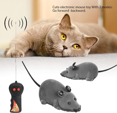 Picture of Pet Cat Toy Wireless Remote Control Mouse Mechanical Motion Electronic Funny Rat Kitten Novelty Pet Supplies Pet Gift Cat Toys Puppy