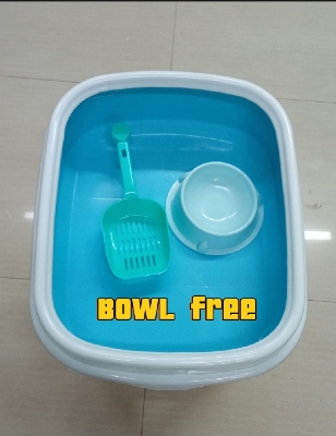 Picture of Cat Litter Box with Scoop & Free Bowl