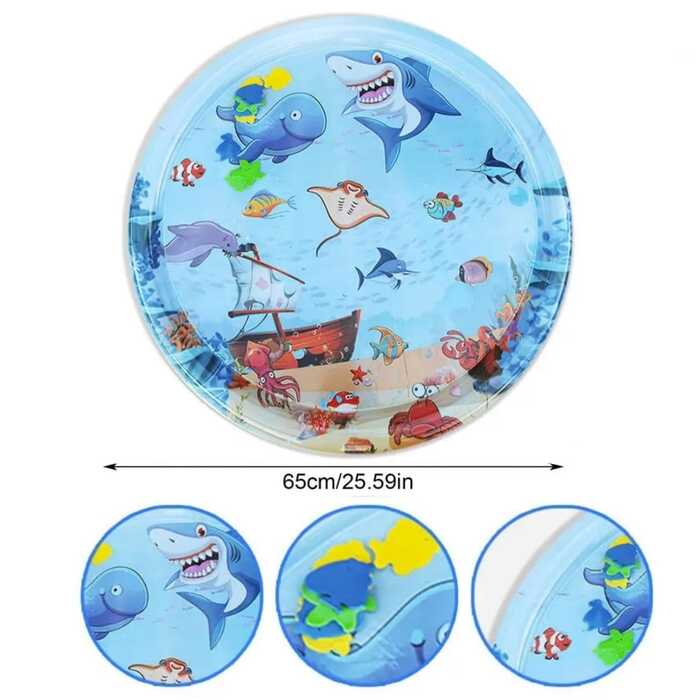 Picture of Summer Cooling Pet Water Bed Ice Pad Sleeping Round Mat For Puppy Dogs Cats Pet Kennel Cool Cold Water Sensory