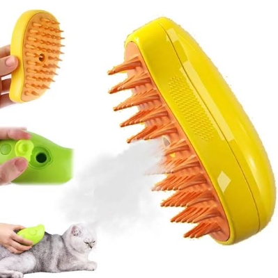 Picture of Cat and Dog Pet Steam Brush Electric Spray Anti-Flying Hair Cat Brushes Pet Grooming Comb Usb Charging Cat Massage Comb Hair Removal Combs Pet Care