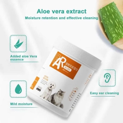 Picture of Pet Ear Wipes to Wipe Ears for Dogs & Cats Ear Cleaning (130 pcs)