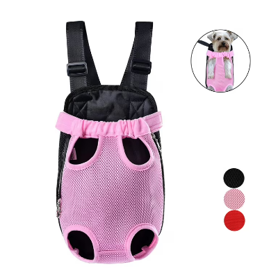 Picture of Cat Carrier Backpack Adjustable Frontpack Carrier Outdoor Travel Bag Legs Out Easy-Fit for Small Medium Pets Puppiies - Multicolour (L) Size