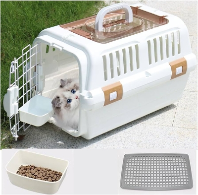 Picture of Multi Ventilation Super Premium Cat Carrier Box with Top Steel Cage