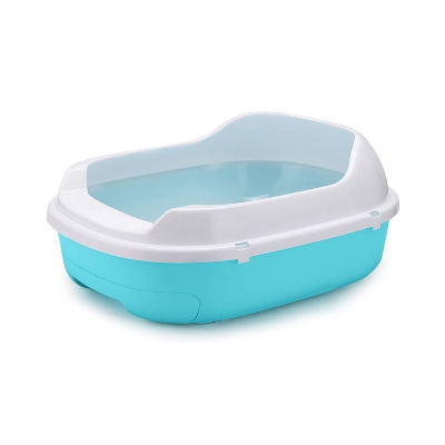 Picture of Emily Pets Cat Litter Box Pet Cat Toilet I Semi-Enclosed Litter Box I High Fence I Detachable Tray Outdoor or Indoor Dog Potty,Free Catnip and Free Spoon(Pack of 3)