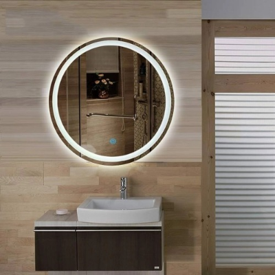 Picture of Premium Quality & Customizable High Intensity LED Touch Mirror - Round - Crystal - 24x24 Inch