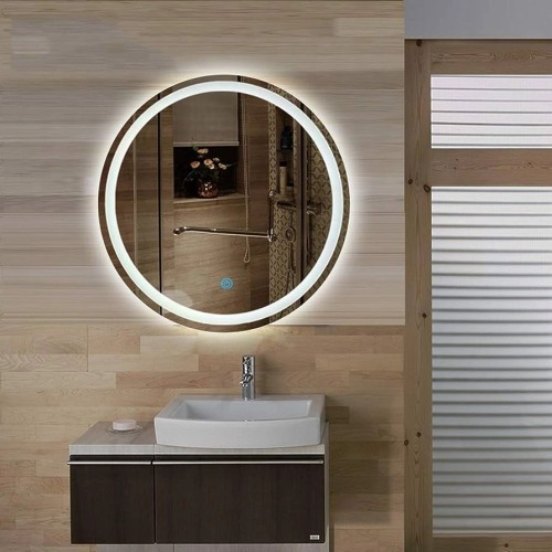 Picture of Premium Quality & Customizable High Intensity LED Touch Mirror - Round - Crystal - 30x30 Inch